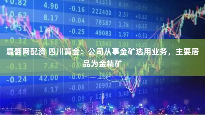 赢翻网配资 四川黄金：公司从事金矿选用业务，主要居品为金精矿