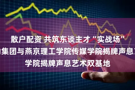 散户配资 共筑东谈主才“实战场”：有咖互动集团与燕京理工学院传媒学院揭牌声息艺术双基地