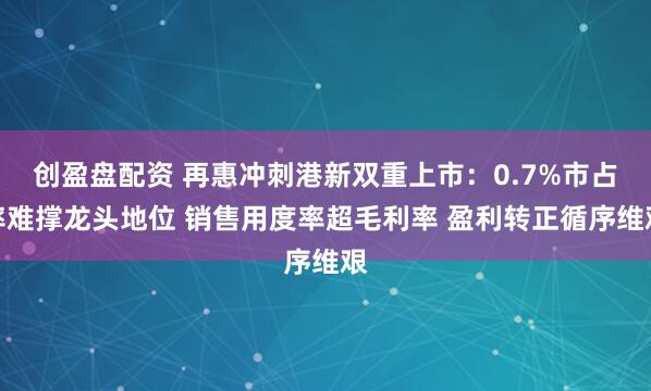 创盈盘配资 再惠冲刺港新双重上市：0.7%市占率难撑龙头地位 销售用度率超毛利率 盈利转正循序维艰
