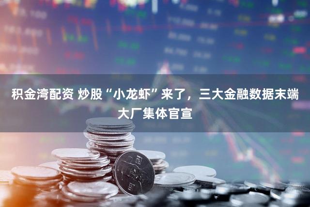 积金湾配资 炒股“小龙虾”来了，三大金融数据末端大厂集体官宣
