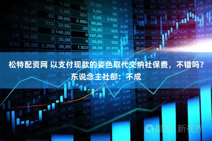 松特配资网 以支付现款的姿色取代交纳社保费，不错吗？东说念主社部：不成