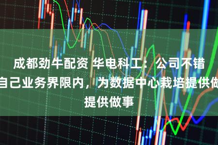 成都劲牛配资 华电科工：公司不错在自己业务界限内，为数据中心栽培提供做事