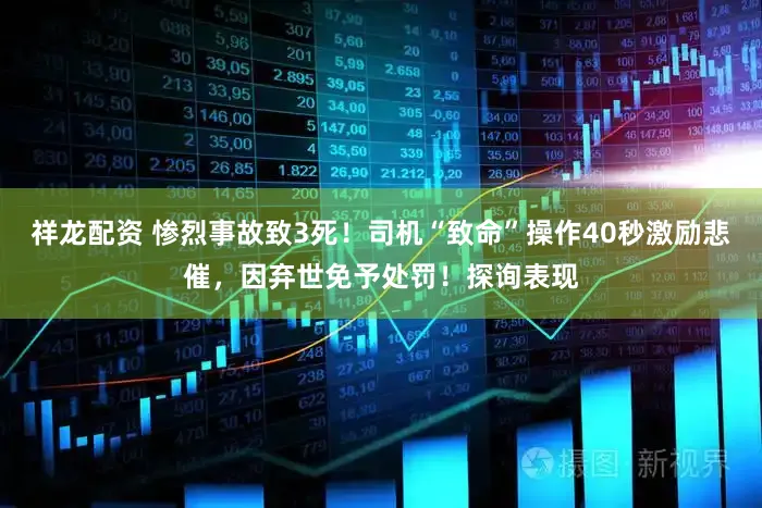 祥龙配资 惨烈事故致3死！司机“致命”操作40秒激励悲催，因弃世免予处罚！探询表现